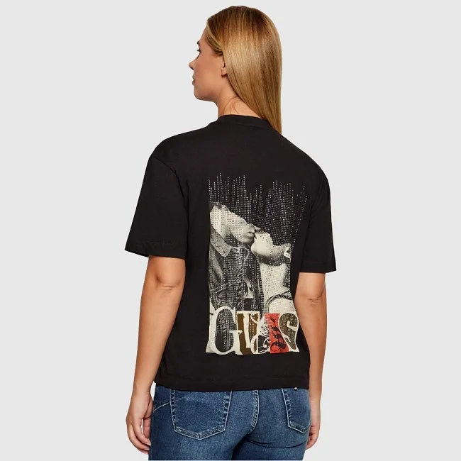 Camiseta Guess Negra Mujer