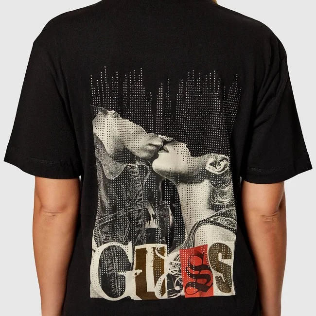 Camiseta Guess Negra Mujer