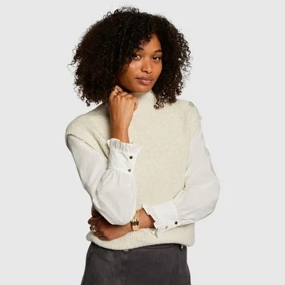 Jersey Morgan Marfil Mujer