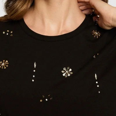 Camiseta Morgan Negra Mujer 2