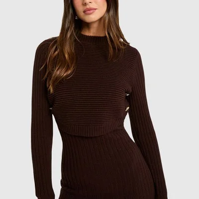 Vestido Morgan Marrón Mujer 2