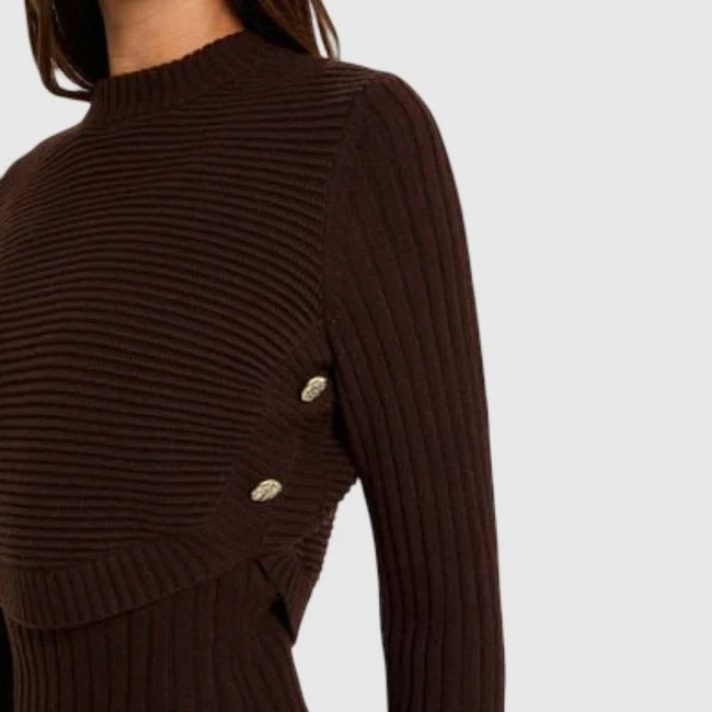 Vestido Morgan Marrón Mujer