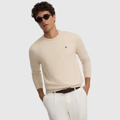 Jersey Silbon Beige Hombre