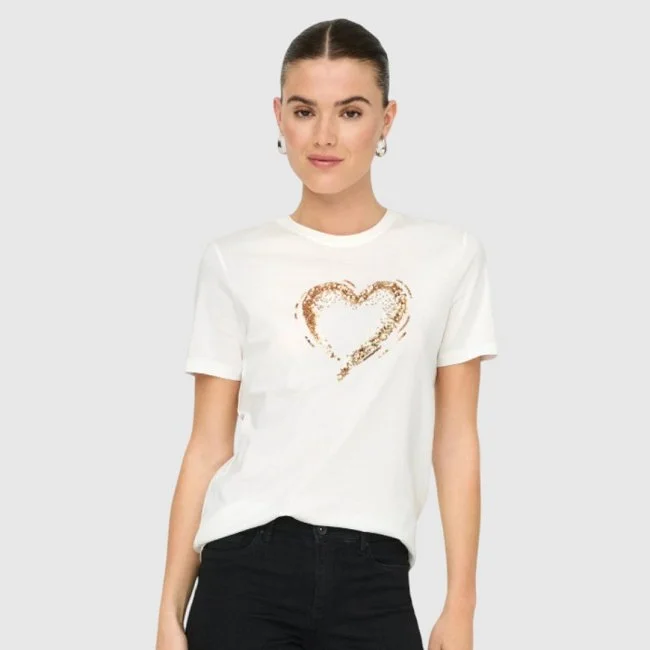 Camiseta ONLY Blanca Mujer Camiseta ONLY Blanca Mujer