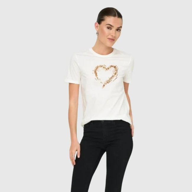 Camiseta ONLY Blanca Mujer Camiseta ONLY Blanca Mujer