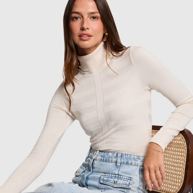 Jersey Morgan Marfil Mujer