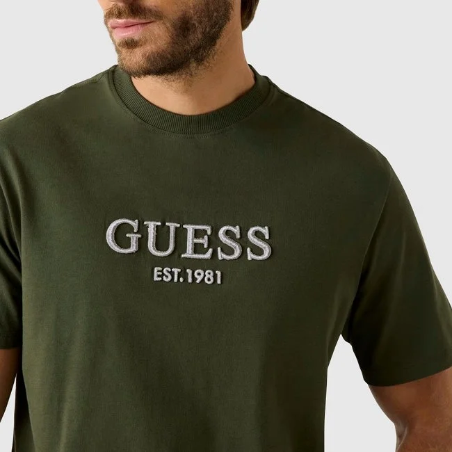 Camiseta Guess Verde Hombre