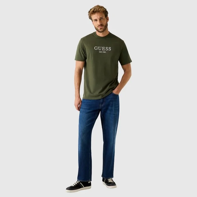 Camiseta Guess Verde Hombre