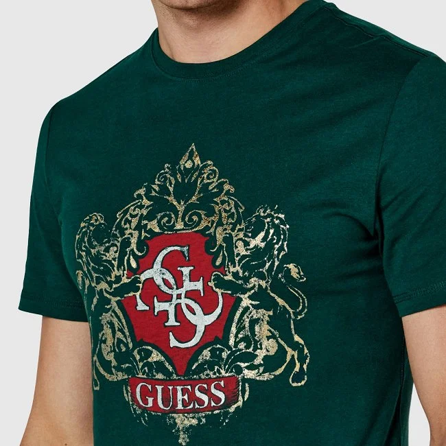Camiseta Guess Verde Hombre
