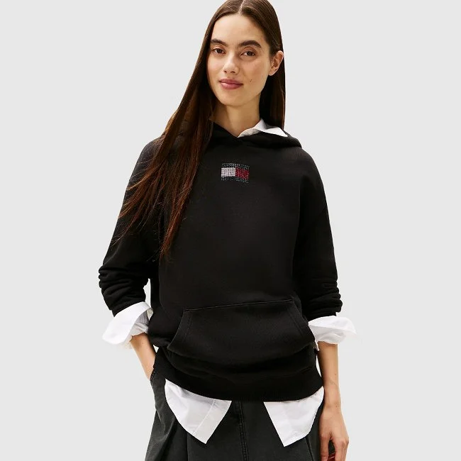 Sudadera Tommy Hilfiger Negra Mujer