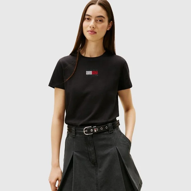 Camiseta Tommy Hilfiger Negra Mujer