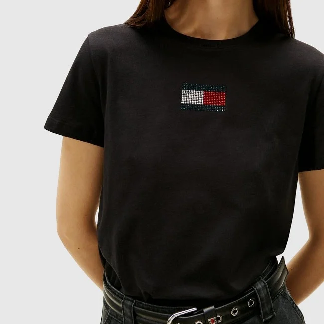 Camiseta Tommy Hilfiger Negra Mujer