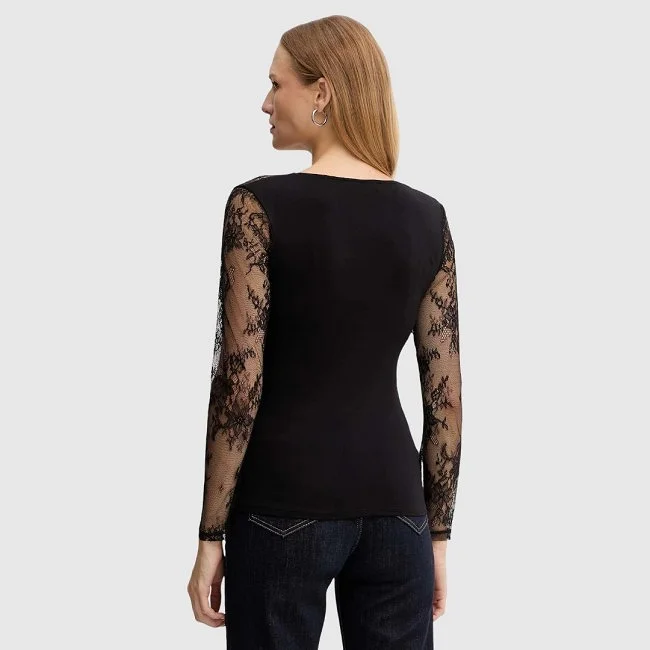 Camiseta Morgan Negra Mujer