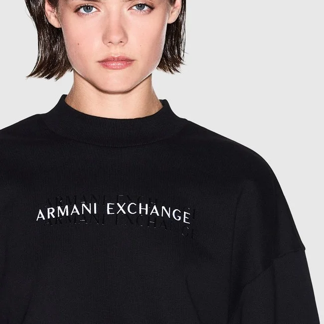 Sudadera Armani Exchange Negra Mujer
