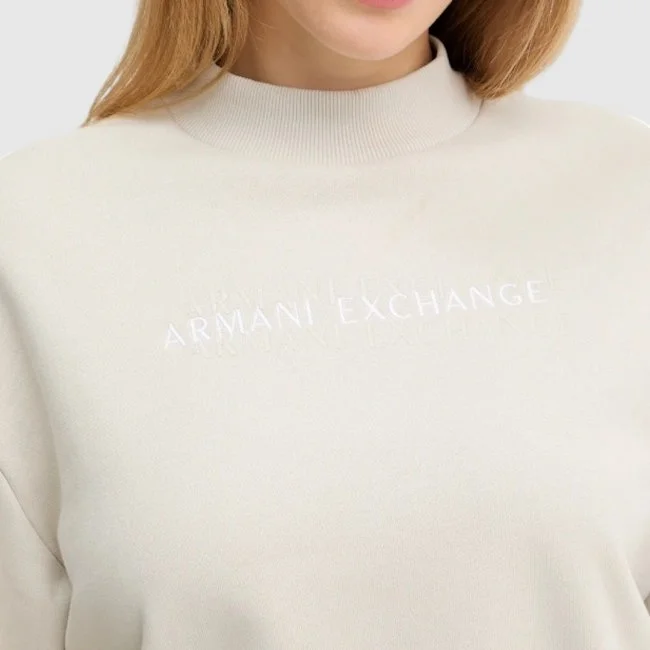 Sudadera Armani Exchange Beige Mujer