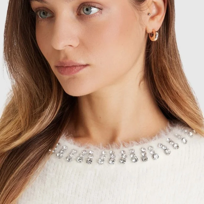 Jersey Guess Blanco Mujer