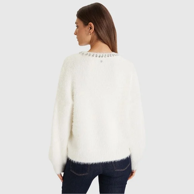 Jersey Guess Blanco Mujer