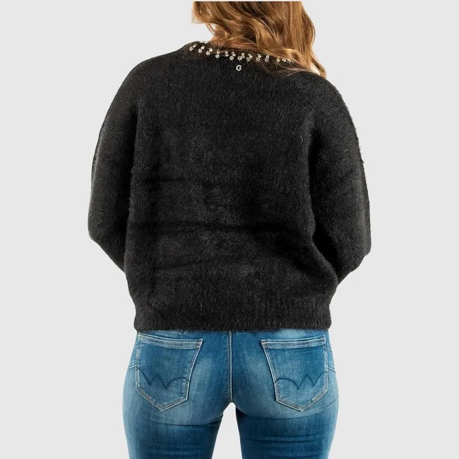 Jersey Guess Negro Mujer