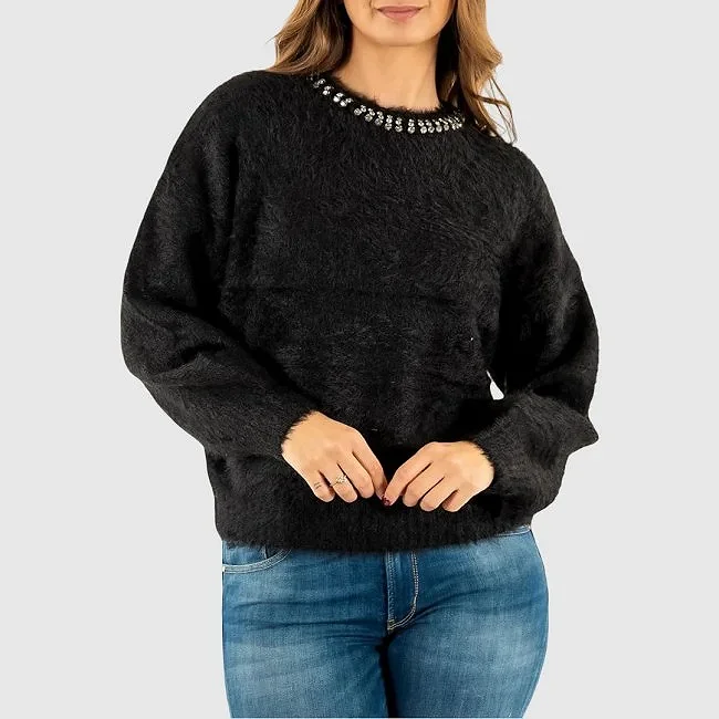 Jersey Guess Negro Mujer