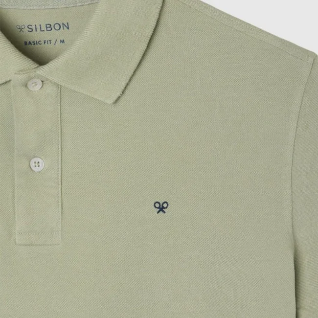 Polo Silbon Verde Hombre