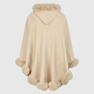Poncho Morgan Beige Mujer 2