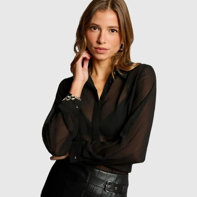 Camisa Morgan Negra Mujer