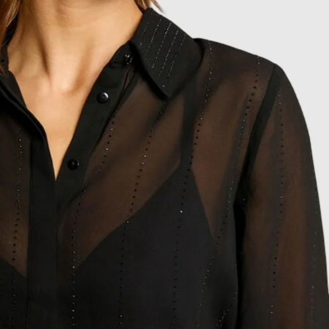 Camisa Morgan Negra Mujer