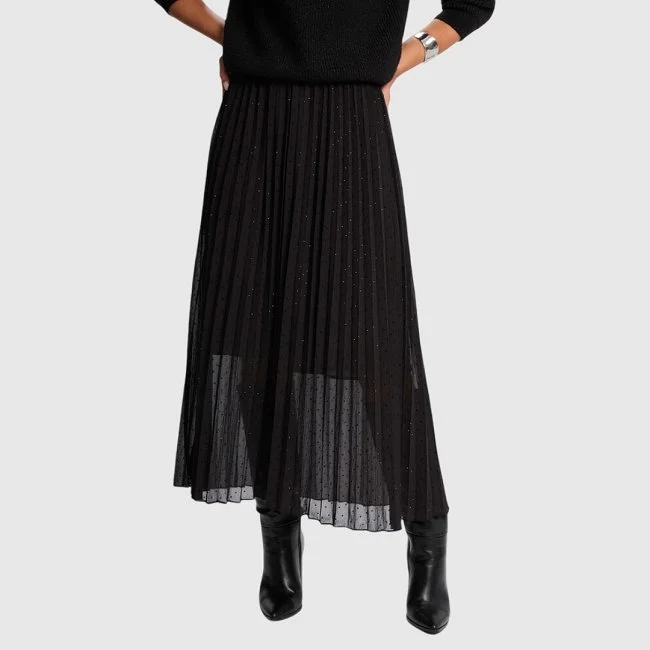 Falda Morgan Negra Mujer