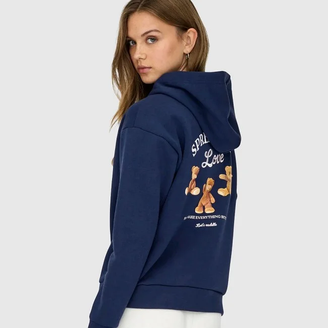 Sudadera ONLY Azul Marino Mujer