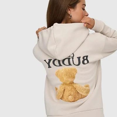 Sudadera ONLY Beige Mujer 2