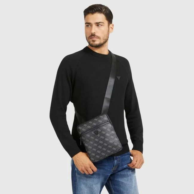 Bandolera Guess Negra Hombre