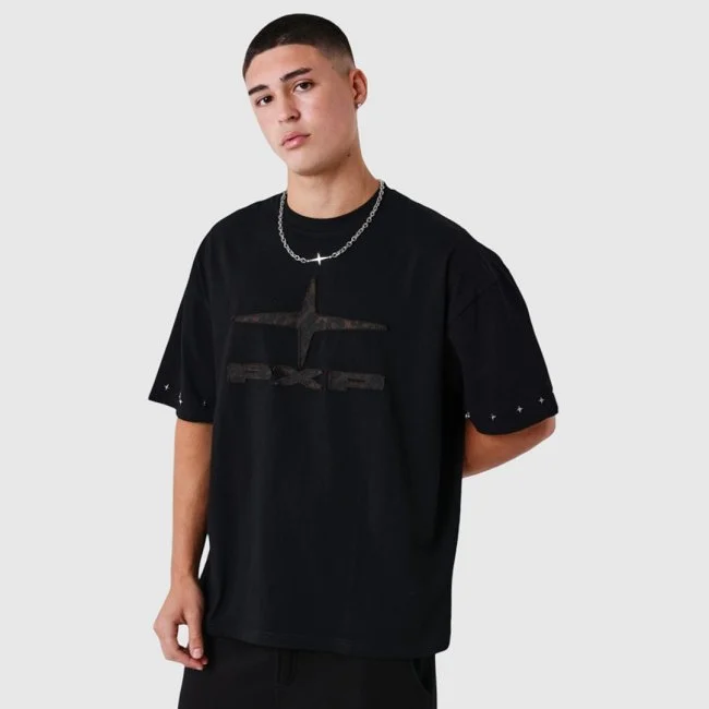 Camiseta Project x Paris Negra Hombre