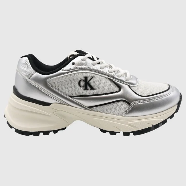 Zapatillas Calvin Klein Plateadas y...
