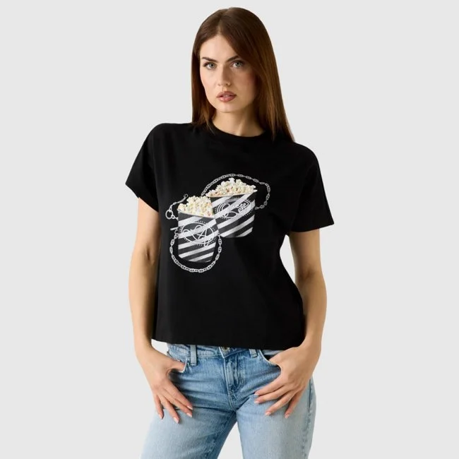 Camiseta Guess Negra Mujer