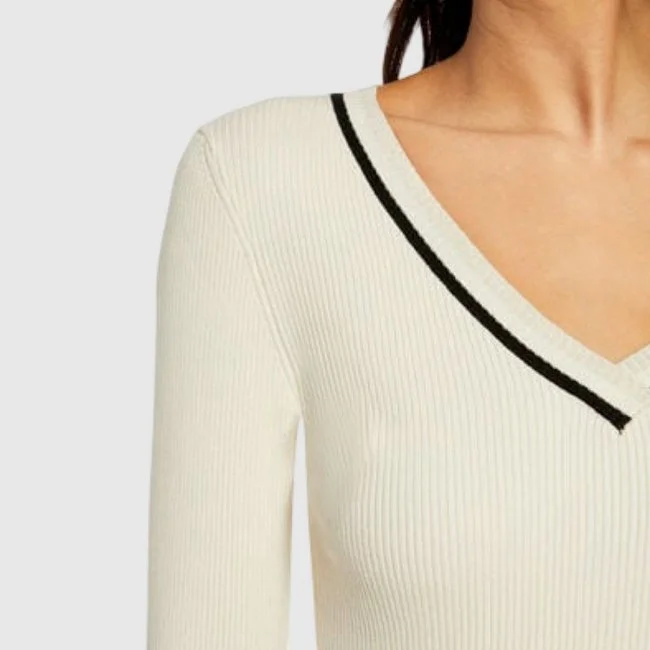 Jersey Morgan Marfil Mujer