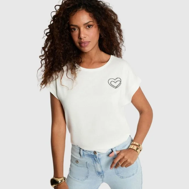 Camiseta Morgan Blanca Mujer