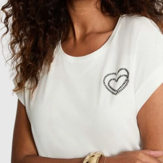 Camiseta Morgan Blanca Mujer