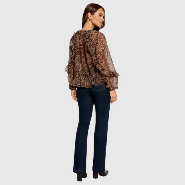 Blusa Morgan Marrón Mujer