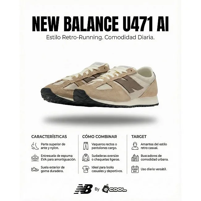 Zapatillas New Balance U471 Beige y...