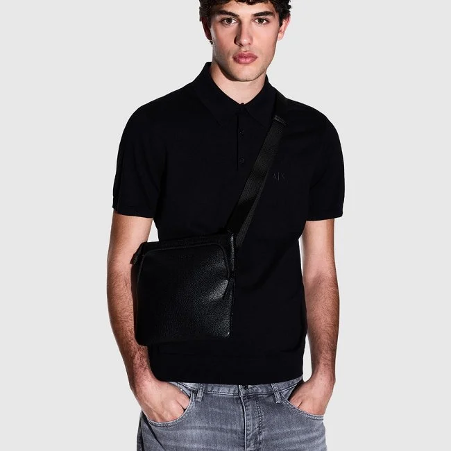 Bandolera Armani Exchange Negra Hombre