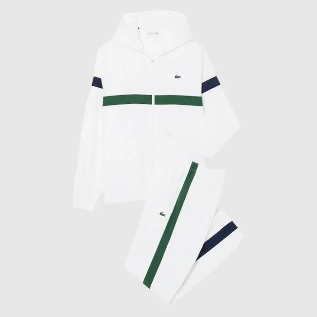 Chándal Lacoste Blanco y Verde Hombre