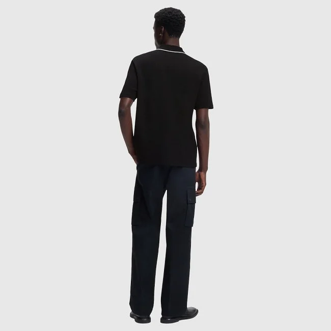 Polo Hugo Negro Hombre