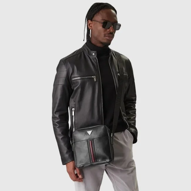 Bandolera Guess Negra Hombre