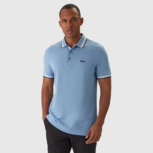 Polo Boss Azul Claro Hombre