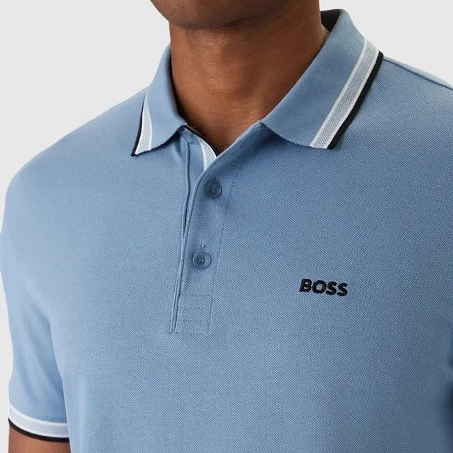 Polo Boss Azul Claro Hombre