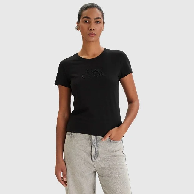 Camiseta Armani Exchange Negra Mujer