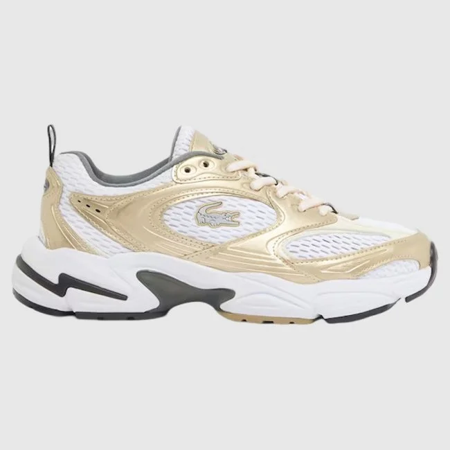 Zapatillas Lacoste Doradas y Blancas...