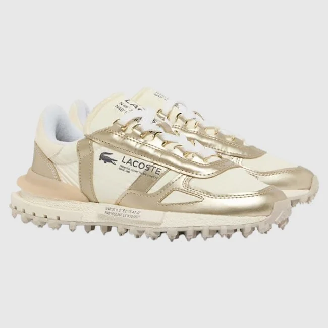 Zapatillas Lacoste Beiges y Doradas...