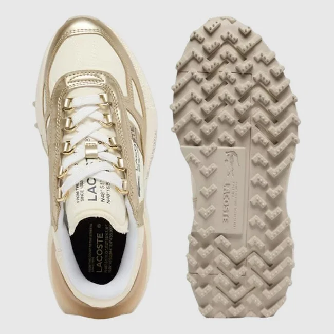 Zapatillas Lacoste Beiges y Doradas...