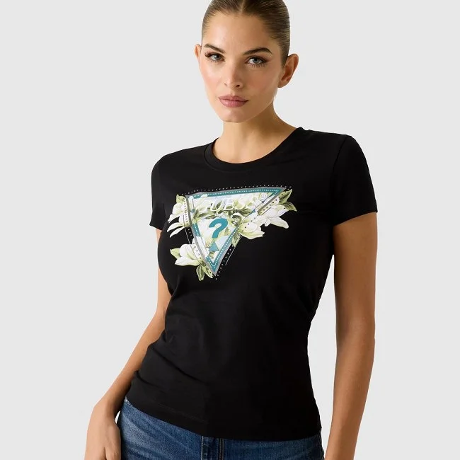 Camiseta Guess Negra Mujer